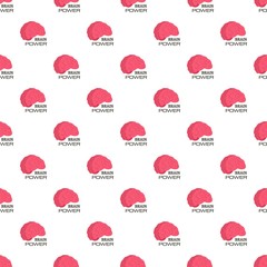 Brain power pattern seamless vector repeat for any web design