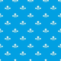 Naklejka premium Sticker stationery pattern vector seamless blue repeat for any use
