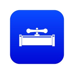 Plumbing valve icon digital blue for any design isolated on white vector illustration