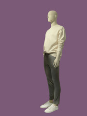 Full-length male mannequin.