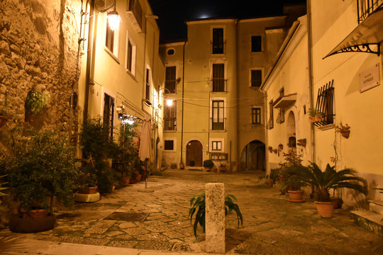 The quiet evening in a village in southern Italy