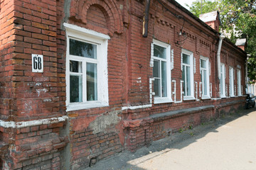 Old ruins of buildings and structures. The ruined house of the old town is the historical center of the settlement.