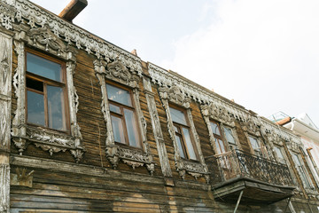 Old ruins of buildings and structures. The ruined house of the old town is the historical center of the settlement.