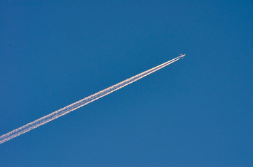aircraft trail in the sky