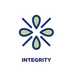 Core Values Outline / Line Icon Conveying a Specific Purpose