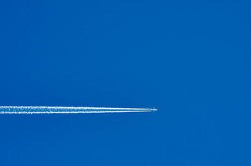 aircraft trail in the sky