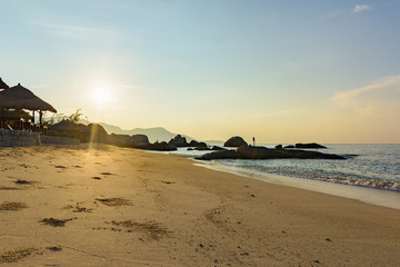 South China sea Vietnam coast rocks