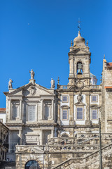 Fototapeta na wymiar Front facade view at the church of Third Order of San Francisco on Porto