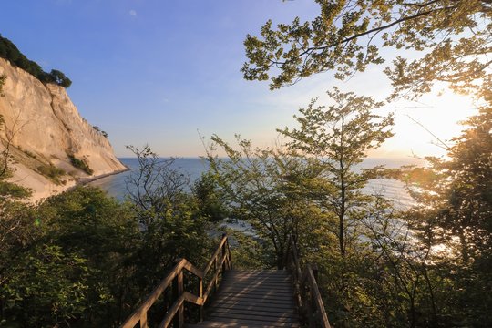 M&oslash;ns Klint , traumhaft sch&ouml;ne Kreidek&uuml;ste an der d&auml;nischen Insel M&ouml;ns