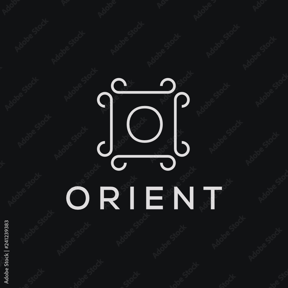 Poster premium linear shield monogram letter o logotype. elegant crest leaf stamp icon vector logo. luxury 