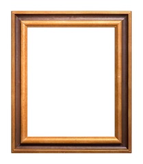 Fototapeta premium Wooden frame for paintings, mirrors or photo isolated on white background