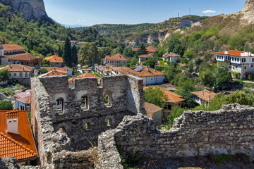 Fototapeta na wymiar Panoramic view of town of Melnik, Blagoevgrad region, Bulgaria