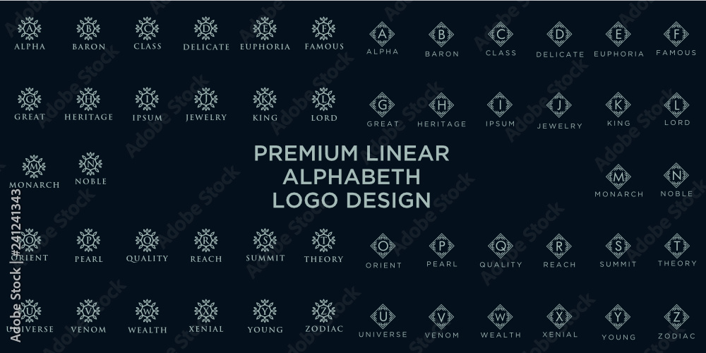 Poster premium linear shield monogram logotype. elegant crest leaf stamp icon vector logo. luxury alphabet 