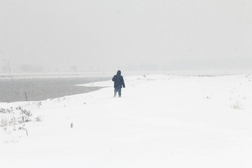  Winter dongting lake scenery