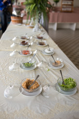 Thai garnish for noodles .Thai noodle seasoning.You can see this set on every noodle shop in Thailand