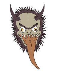 animal demon with long tongue