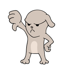 angry dog draw