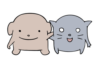 cat and dog friends