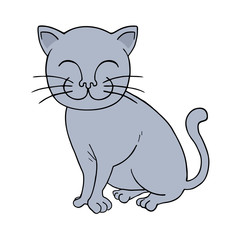 funny cat illustration