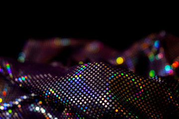 Fototapeta na wymiar Holographic Sequin Rainbow Shiny Material Background