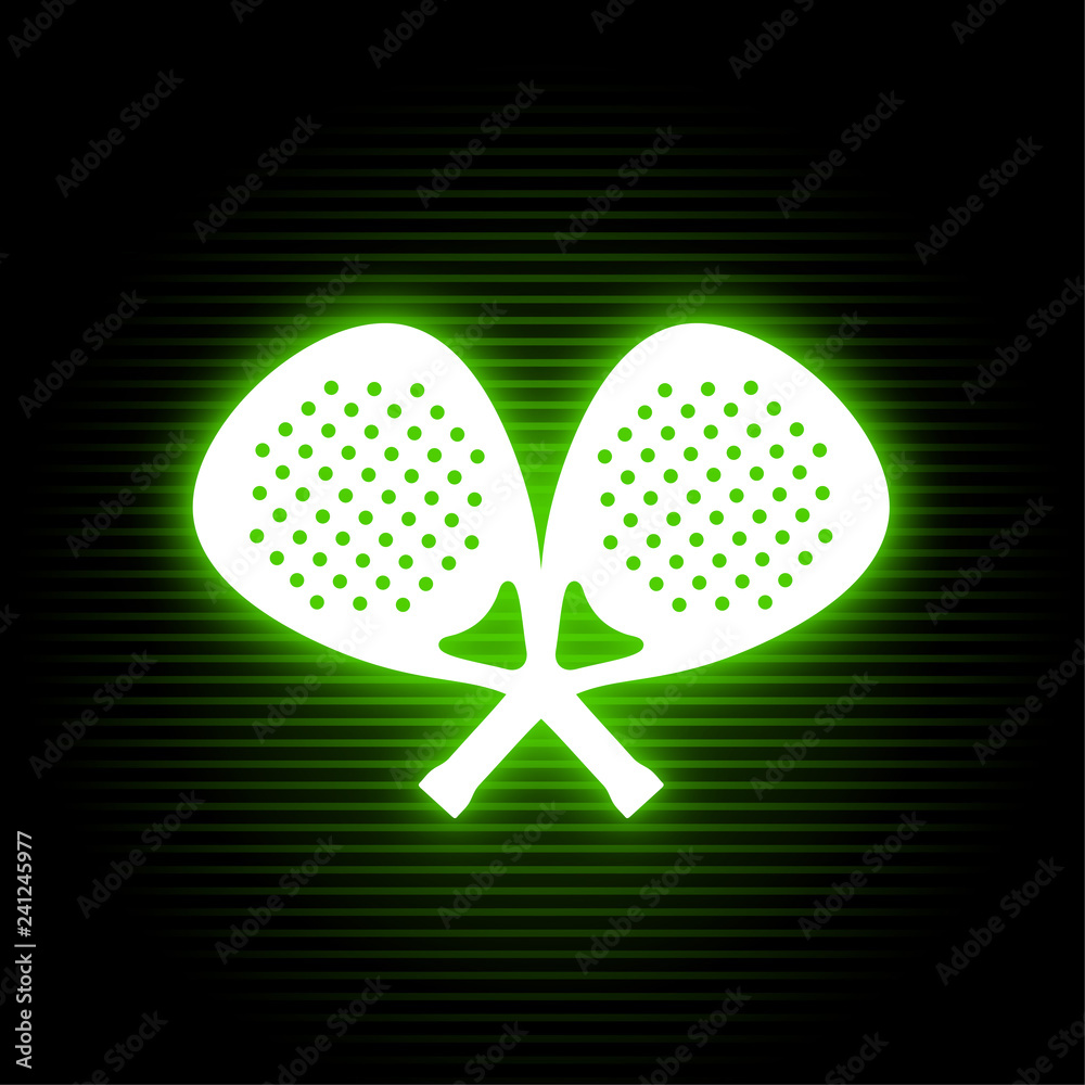 Sticker padel neon sport symbol