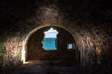 Fototapeta na wymiar Scottish Castle Ocean View