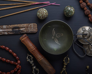 religious objects for meditation and alternative medicine