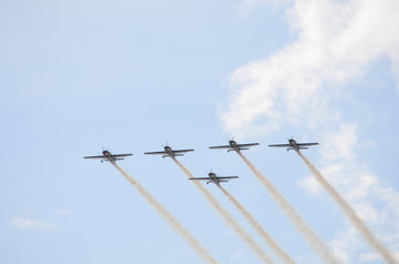 Exhibition of a chilean specialist group, with power planes, for Brazilian public.