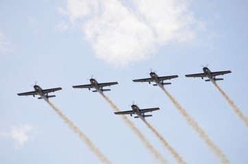 Exhibition of a chilean specialist group, with power planes, for Brazilian public.