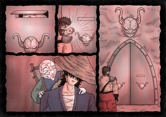 fantasy comic cavern scene