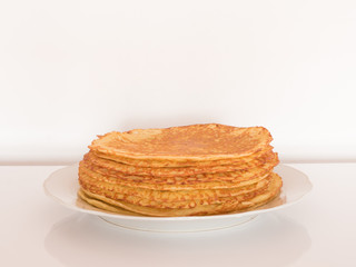 Stack of pancakes on a plate