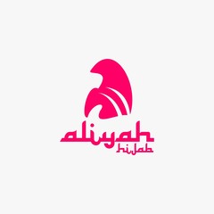 Hijab muslimah logo design