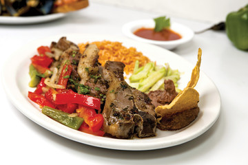 platter of lamb chops mexican style