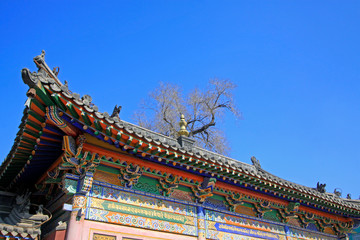 Fototapeta premium Gray roof in the Five Pagoda Temple, China