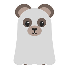 Bear in Ghost Costume - Cute woodland bear wearing ghost costume