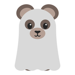 Bear in Ghost Costume - Cute woodland bear wearing ghost costume