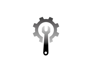 Gear and tool logo 
