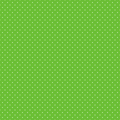 Polka Dots Seamless Pattern - Tiny white polka dots on lime green background