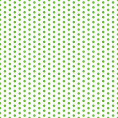 Polka Dots Seamless Pattern - Large lime green polka dots on white background