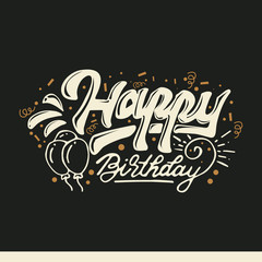 happy birthday greeting card vector template