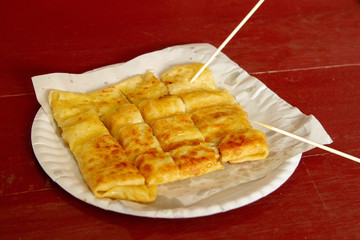 traditional Thai pancake called Roti