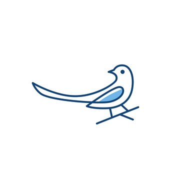 magpie bird logo vector icon illustration