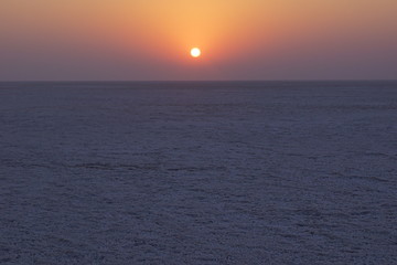 Obraz premium Sunrise at salt desert
