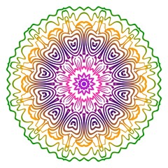 Mandala. For Fashion Design. Vector Illustration. Rainbow color