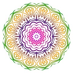 Mandala. For Fashion Design. Vector Illustration. Rainbow color