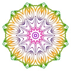 Anti-stress therapy pattern. Mandala. For design backgrounds. Vector illustration. Rainbow color