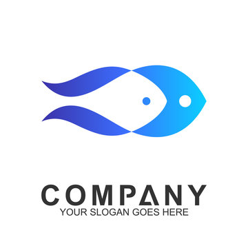 two fish logo design