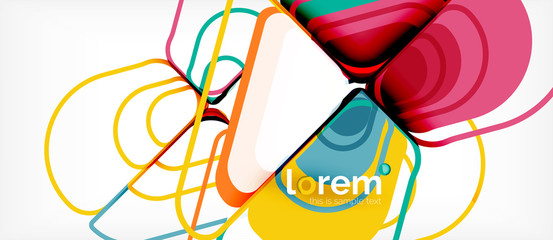 Abstract background multicolored geometric shapes modern design