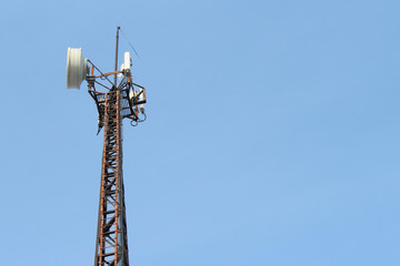 cell phone tower with antennas
