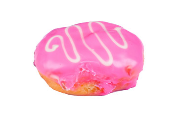 A sweet donut isolate on   white background Celebration concept